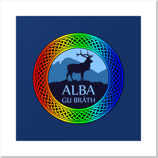 Alba Gu Brath Rainbow Knot Posters and Art